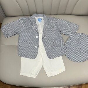 The Children’s Place Striped Baby Suit with Hat